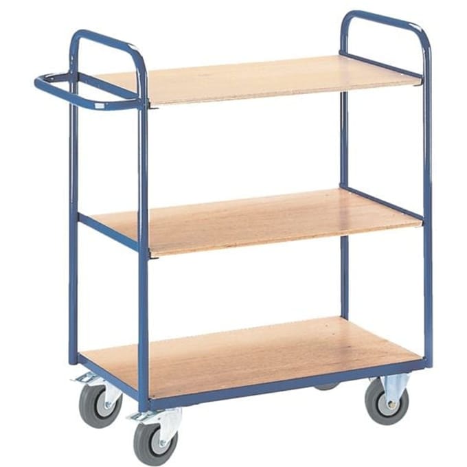 Etagewagen, zonder wanden, 3 etages, 800 x 500 mm