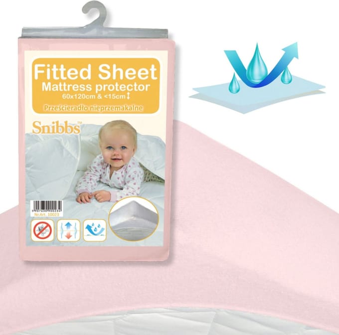 Snibbs - Waterbestendig laken - 60x120 cm - Roze