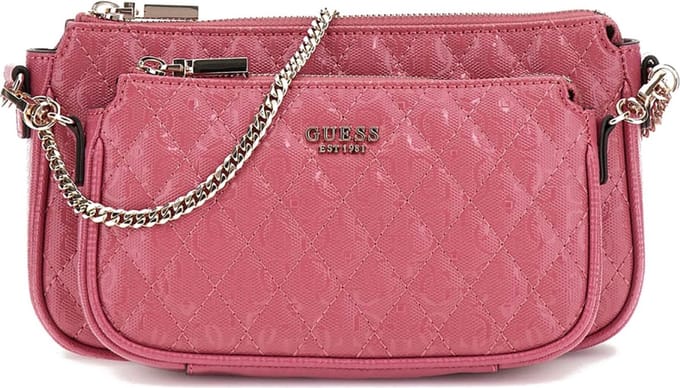 GUESS Schoudertas Yarmilla Double Pouch Crossbody Mulberry Roze