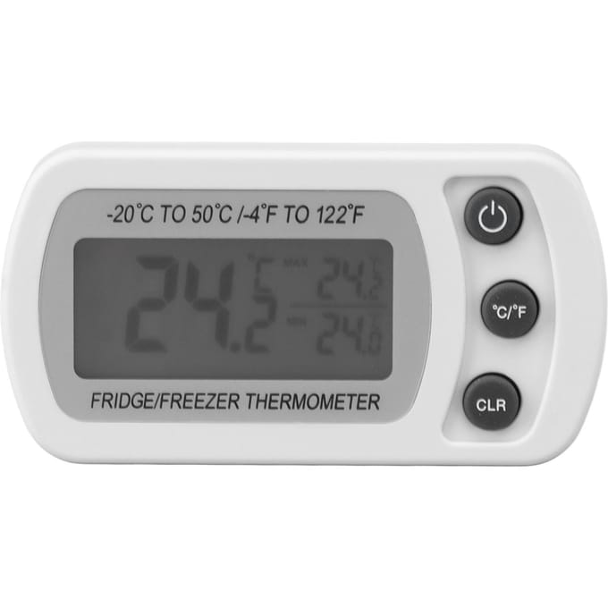 2 stuks Waterdichte Digitale Koelkast Thermometer -20~50 graden Celsius Digitale Vriezer Thermometer Wit gray