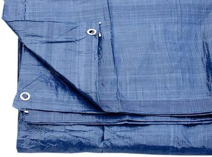 Afdekzeil - Waterdichte sheet - Bescherming buiten - Sterk polyethyleen - 1.8 x 2.4 meter - Blauw