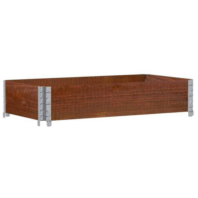vidaXL Palletopzetrand 100x50 cm massief grenenhout bruin