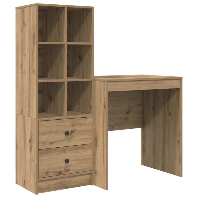 vidaXL - Bureau - Artisan - Eiken - 115,5 - x - 50 - x - 127 - cm - 2 - st