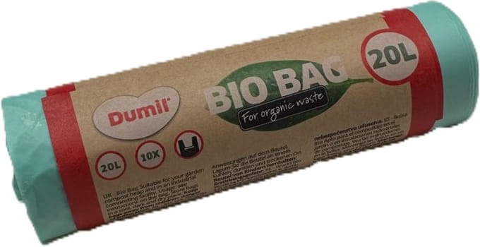 Dumil - 20 liter Bio afvalzak - 10 stuks op rol - 45 x 50 x 14 CM