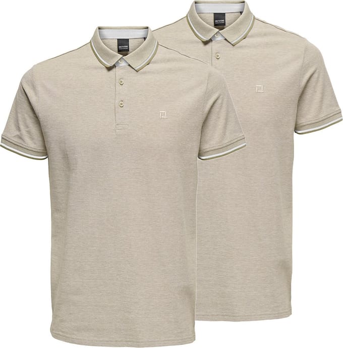 Only & Sons Heren poloshirt 2 pack Onsefletcher