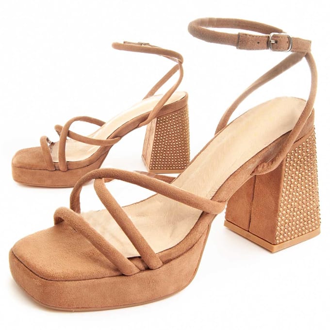 Montevita Heel Sandal Festsand in Bruin