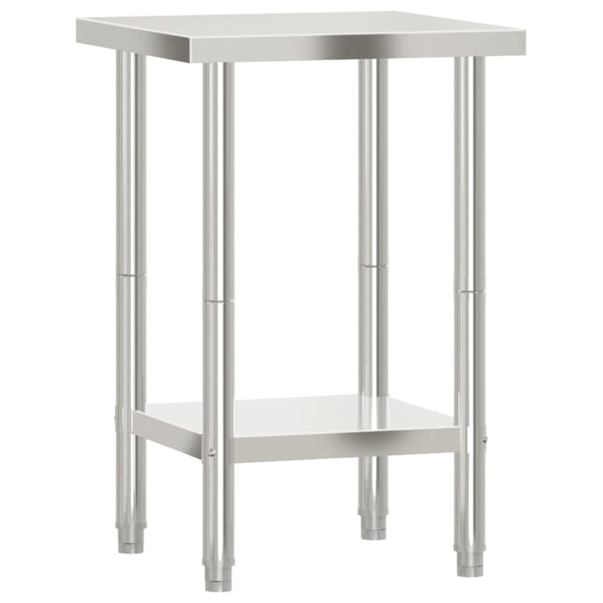 vidaXL Keukenwerktafel 55x55x85 cm roestvrij staal
