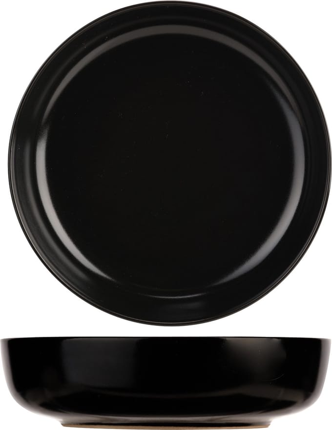 Baltic-Black - Diepe Borden - D18,5xh5cm - Keramiek - (Set van 6)