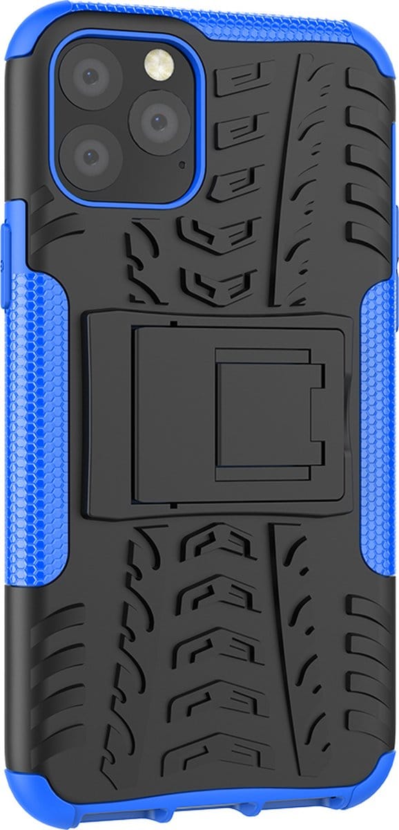 Peachy Shockproof bescherming hoesje geschikt voor iPhone 11 Pro case - Blauw