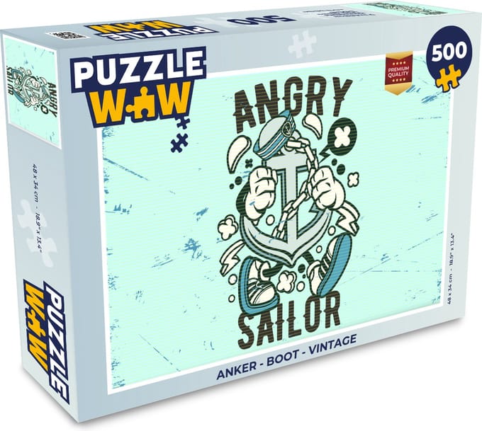 Puzzel Anker - Boot - Vintage - Legpuzzel - Puzzel 500 stukjes