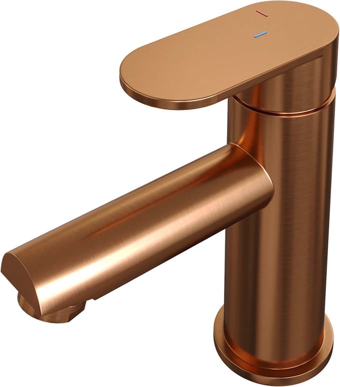 Brauer Copper Edition Wastafelmengkraan opbouw - laag - model C - PVD - geborsteld koper