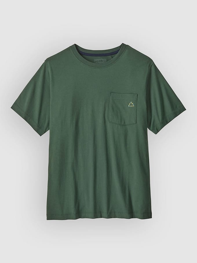 Patagonia Fitz Roy Massif Pocket T-Shirt groen