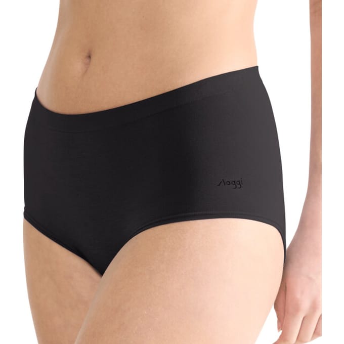 Sloggi GO Sense Highwaist 2P Dames Onderbroek - ZWART
