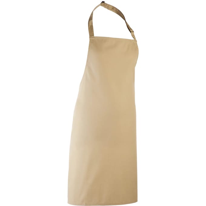 Premier Colours Bib Apron PR150 - Khaki Beige - One size