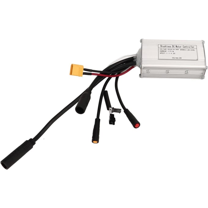 Contrôleur de moteur sans balais 24 V 36 V 48 V 17 A Contrôleur à onde sinusoïdale 3 modes avec connecteur étanche