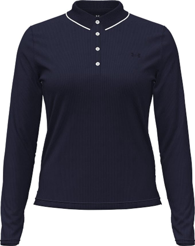 Under Armour Drive Chill LS Polo Midnight Navy