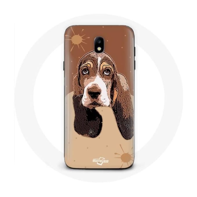 Samsung Galaxy J3 2017 hoesje Basset Hound hondengezicht