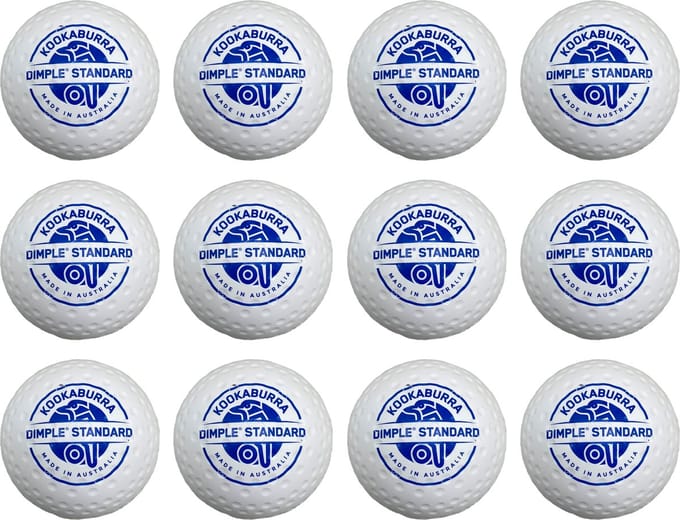 Kookaburra dimple standard wit - per 12 stuks