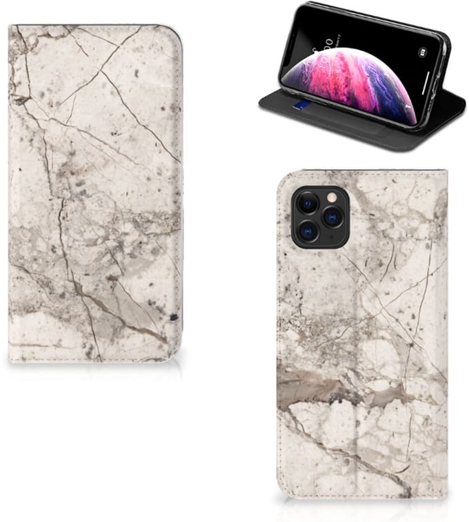 Apple iPhone 11 Pro Max Standcase Marmer Beige