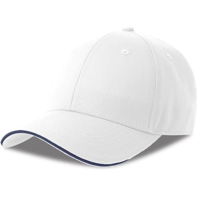 Atlantis Headwear Sport Sandwich-S Cap AT6000 - white/navy - One size