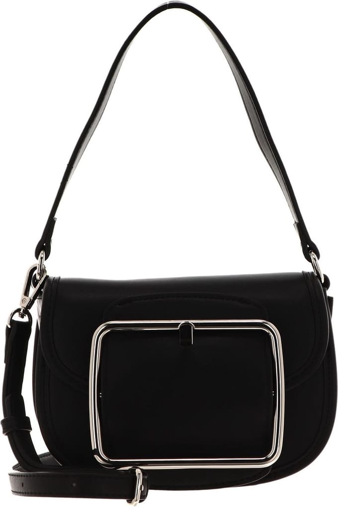 SEIDENFELT MANUFAKTUR Schoudertas Grurup Saddle Bag Black Zwart
