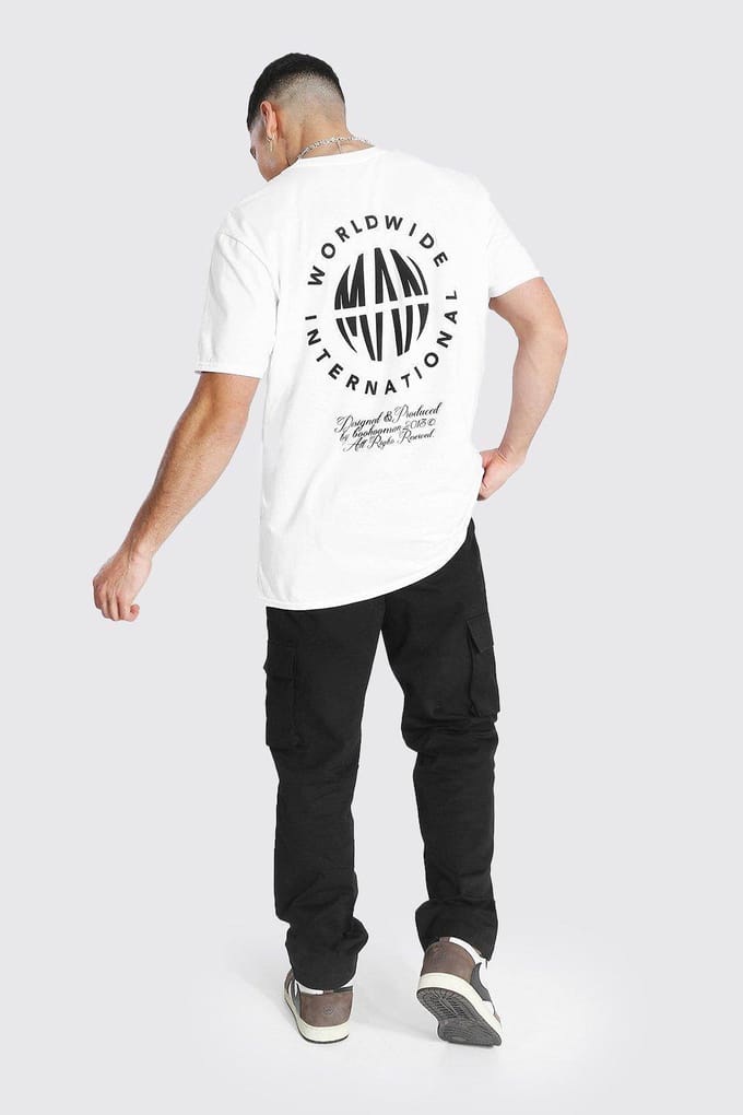 Broek met vaste taille en relaxed fit cargo | Black | Size 32