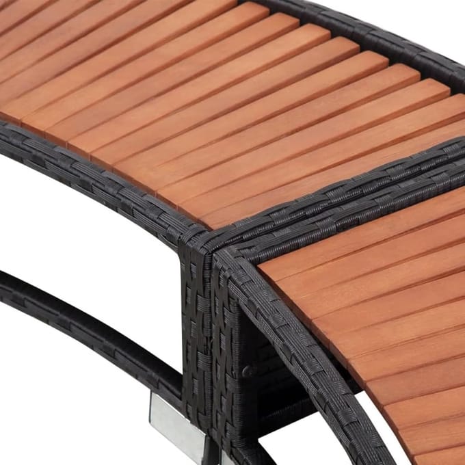 Hot Tub Polyrotan Omranding Rond - Zwart - Novihome