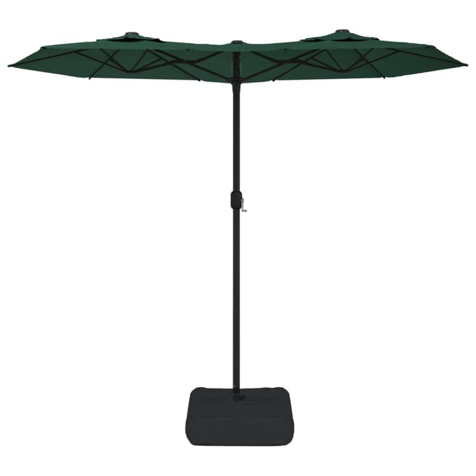 vidaXL - Parasol - dubbel - dak - 316x145 - cm - groen