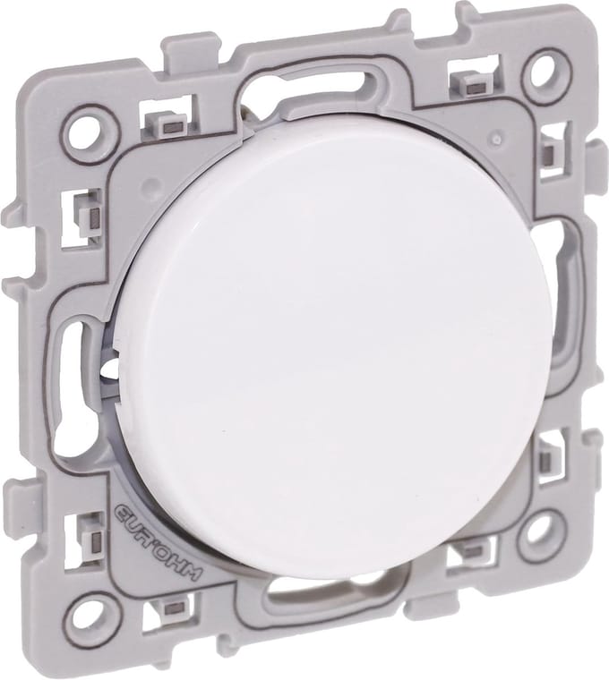 Drukknop met indicator - Schakelaar - Elektrische installaties - 10A stroomsterkte - 30x30x20mm - Wit