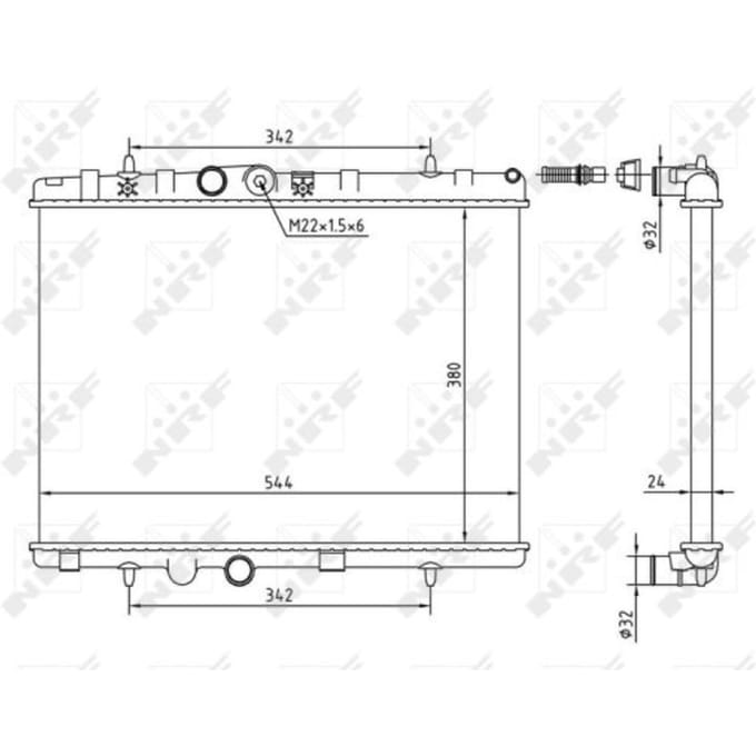 Radiator, motorkoeling Economy Class NRF 58226A