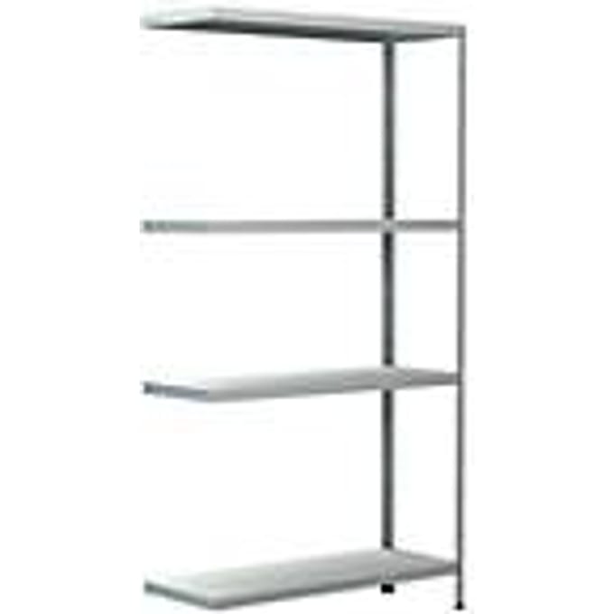 Legbordstelling in modulair systeem, Aanbouwstelling, 800 x 300 x 1500 mm, wit