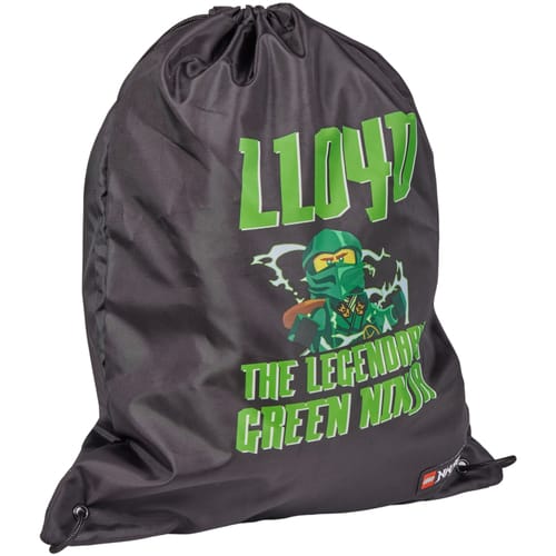 LEGO Ninjago Drawstring Bag, voor een jongen, Zwart, Tassen, maat: One size