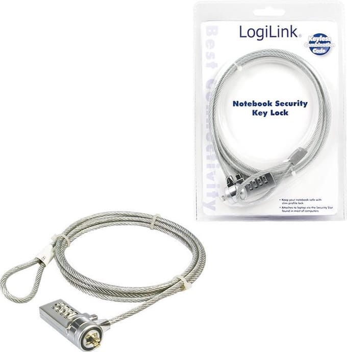 Slot LogiLink PC/Notebook combinatieslot Zilver