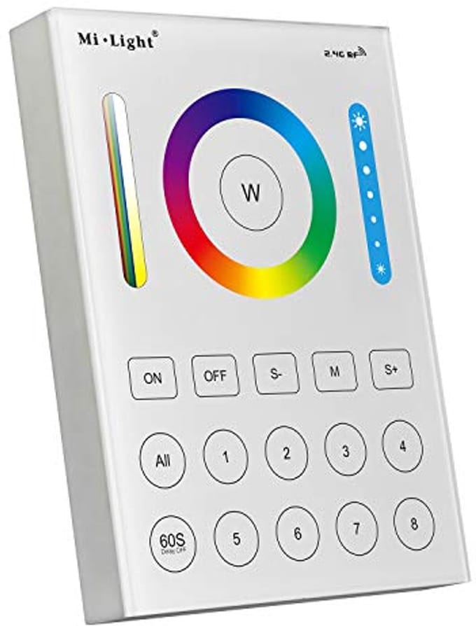 8-Zone Smart Panel Afstandsbediening voor RGBCCT Lampen en LED-Stripcontrollers