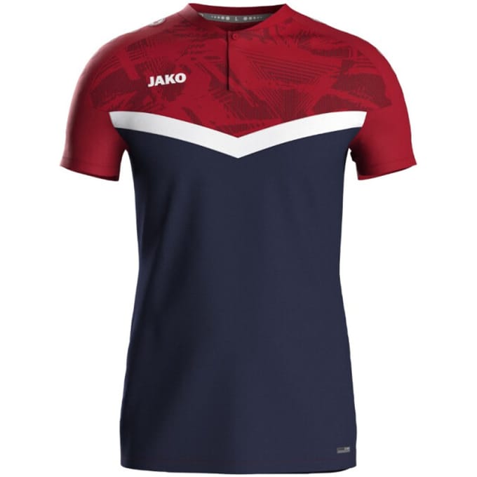 Jako Iconic Polo Heren - Marine / Chilirood | Maat: M