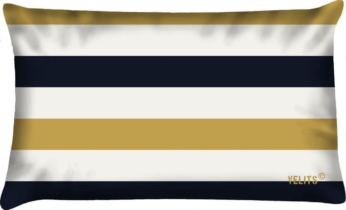 Sierkussen - Buitenkussen Truly Classic Navy Goudbruin Waterafstotend 40x60cm Bootkussen Admiraal