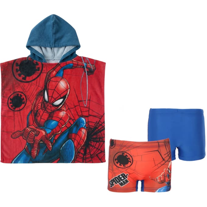 Spiderman Zwemset - Poncho + Zwemboxer