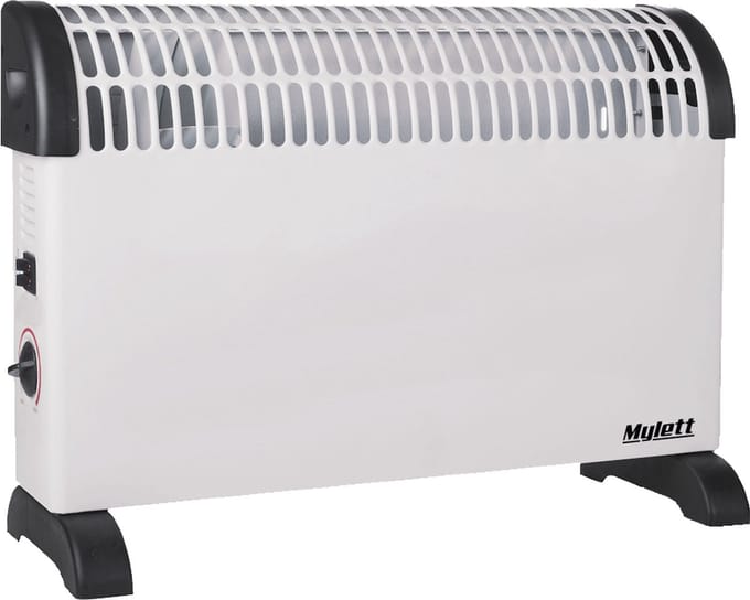 Mylett Elektrische Convectorkachel - 220 V - met 3 verwarmingsstanden 2000W