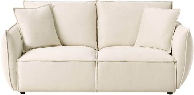 KUNES - Driezitsbank - Lichtbeige - Polyester