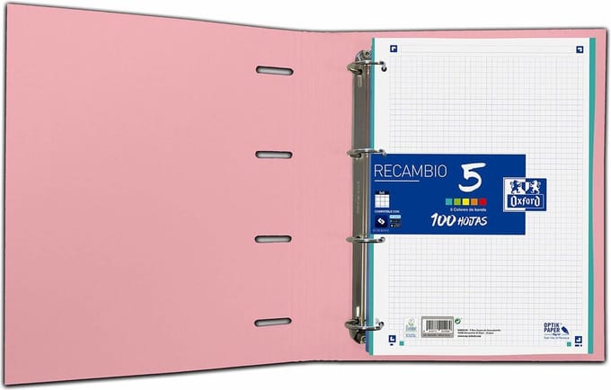 Ringmap Oxford A4+ Licht Roze