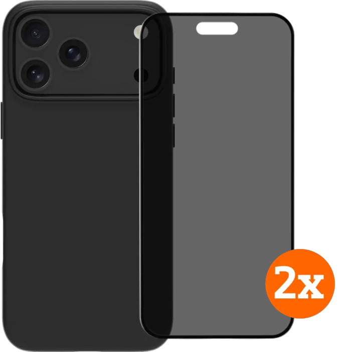BlueBuilt Protective Cover MagSafe iPhone 17 Pro Max + Privacy Screenprotector Duo Pack