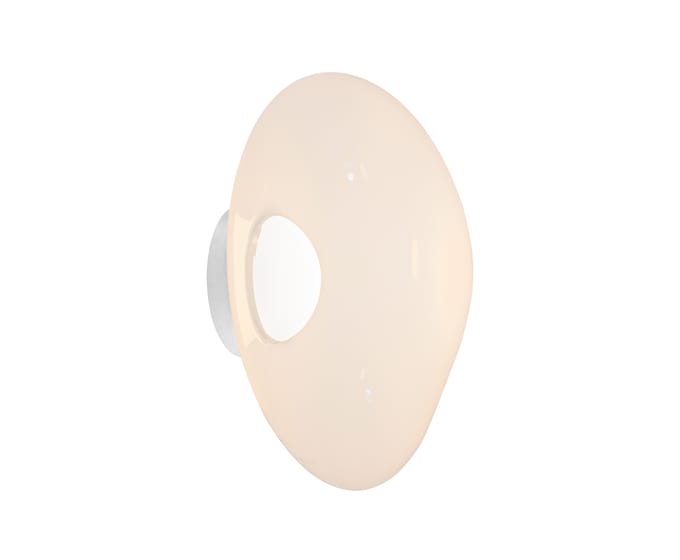 Tom Dixon Wandlamp Melt Opal Surface - zilver
