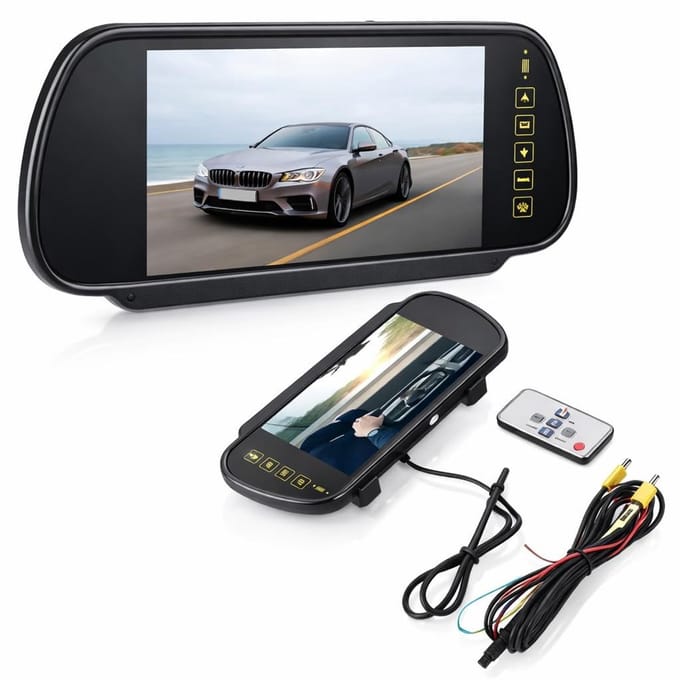Allecto - Achteruitrijcameramonitor - 7 inch LCD-display - Eenvoudig