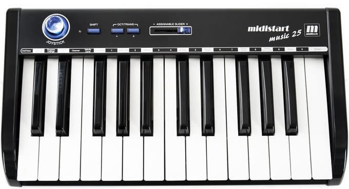Miditech Midistart Music - MIDI Masterkeyboard - 25 toetsen - USB/MIDI - Joystick