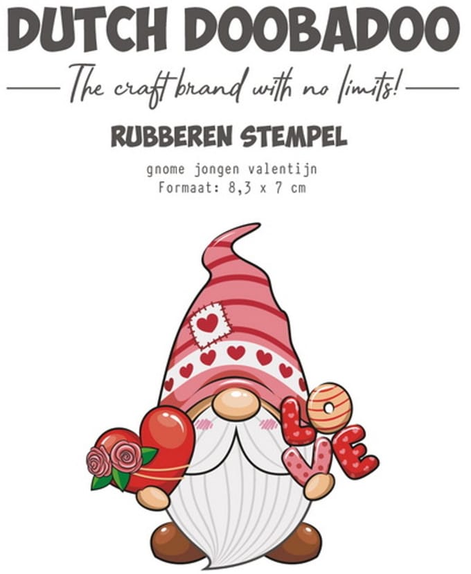 DDBD Rubber stamp Gnome Boy Love