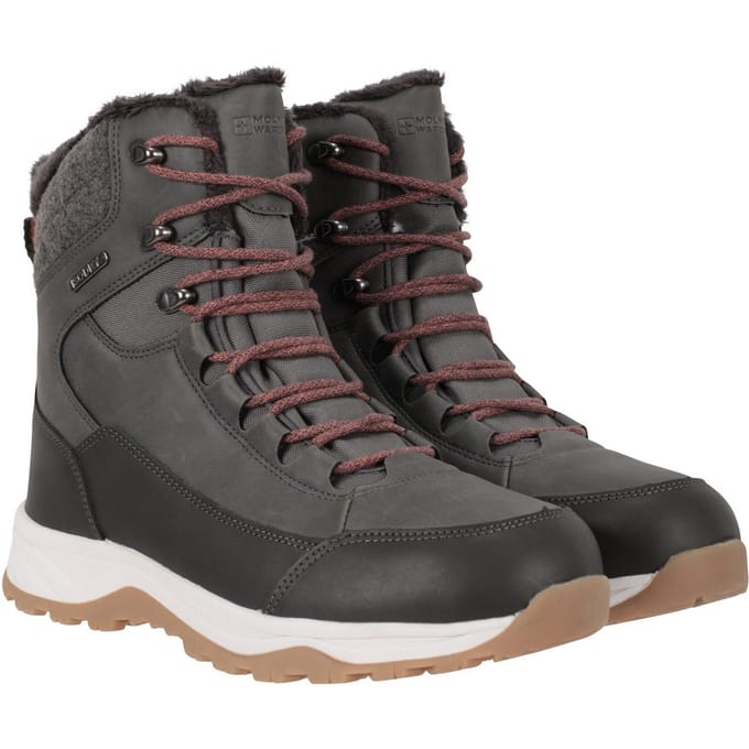 Mountain Warehouse Dames/Dames Tundra Leren Sneeuwlaarzen (Khaki)