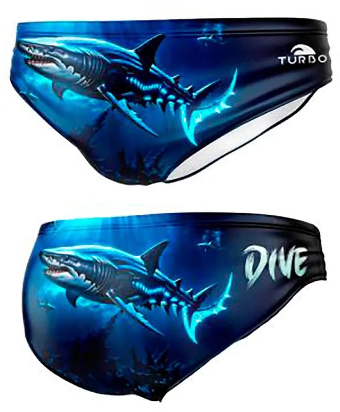Turbo Shark Dive Zwemslip Blauw M Man