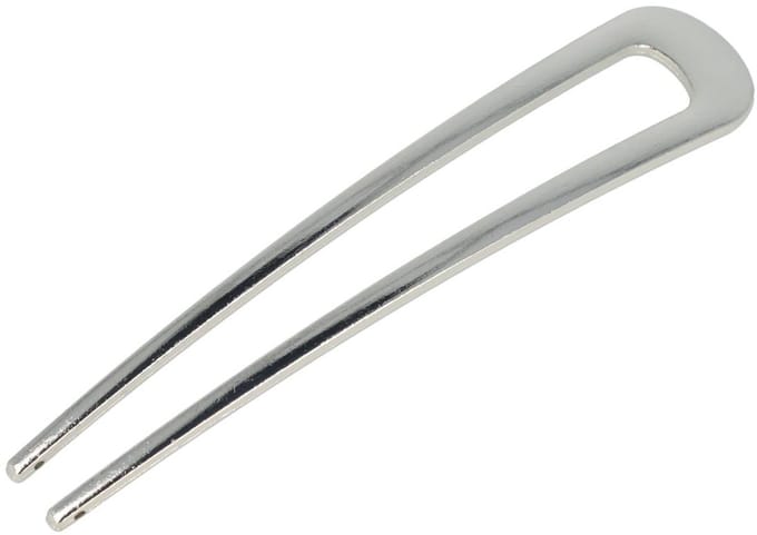 Haarsoires Styling Tool - Haarvork 10cm - Basic – Knot Haarpin – Metaal – Zilver