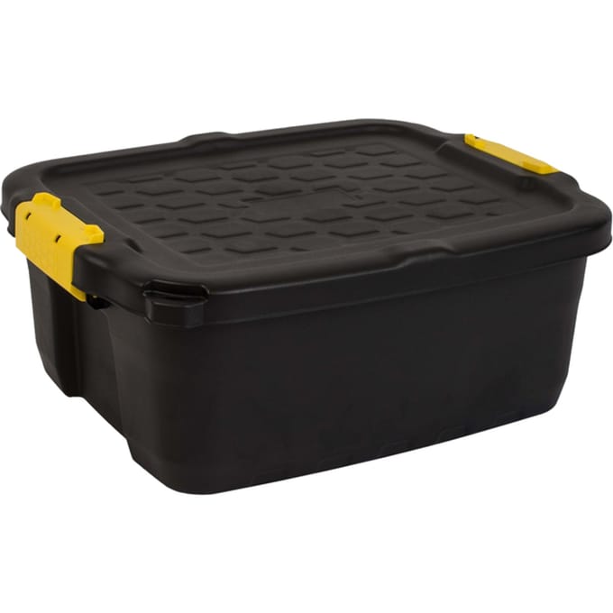 Opbergbox Bankers Box 24 liter met handgrepen robuust zwart