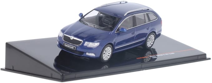 Ixo - Skoda Superb II Combi 2008 Blauw Metallic - 1:43